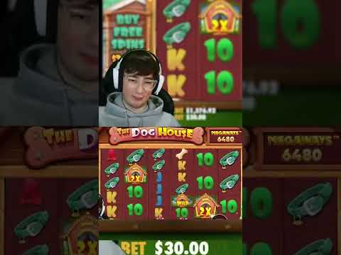 EXTREME $4,500 BASE GAME HIT On DOG HOUSE MEGAWAYS!! #shorts #slots #doghousemegaways