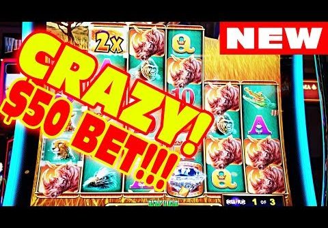 GOING CRAZY BETTING $50 DOLLARS A SPIN ON A SLOT MACHINE!!!