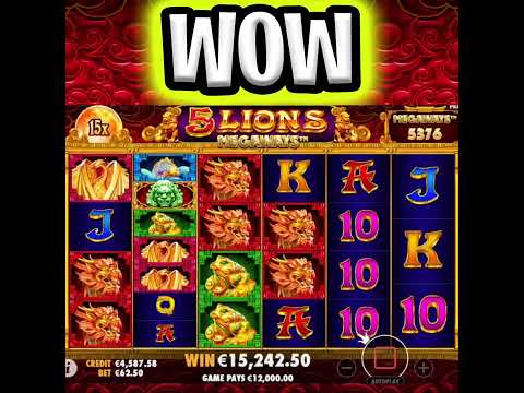 OMG THIS PAID SO MUCH 🔥 MEGA BIG WIN 5 LIONS MEGAWAYS SLOT‼️ #shorts