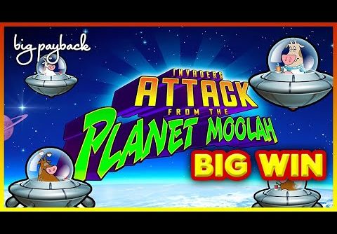 AWESOME WIN! Invaders Attack from the Planet Moolah Slot!