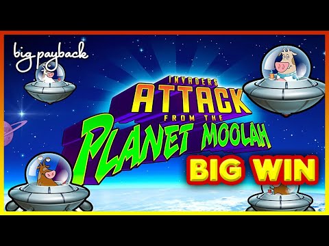 AWESOME WIN! Invaders Attack from the Planet Moolah Slot!