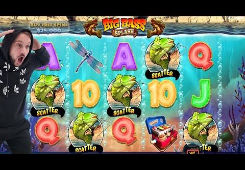 CASINO SLOT ONLINE – BIG BAS SPLASH – I GOT 5 SCATTERS BONUS – 20 FREE SPINS BIG WINS BONUS BUY