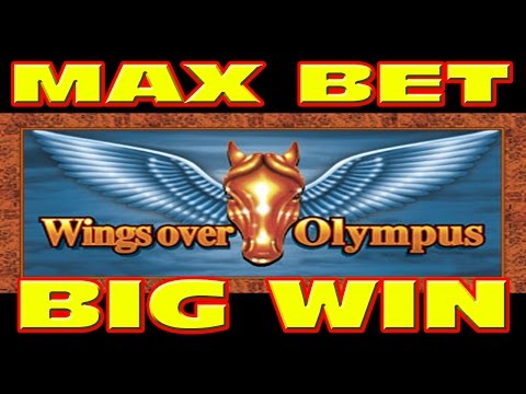 Wings Over Olympus MAX BET & RETRIGGER Slot Machine BIG WIN