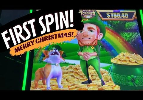 First Spin (big) WIN!! on Lucky O’Reilly Coin Bonanza Slot Machine Leprechaun 20 Spin Challenge🍀