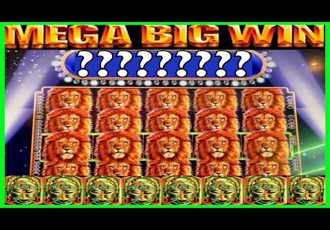**MEGA BIG WIN!** FULL SCREEN LIONS!🦁King of Africa WMS Slot Machine Bonuses