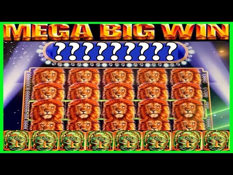 **MEGA BIG WIN!** FULL SCREEN LIONS!🦁King of Africa WMS Slot Machine Bonuses