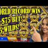 💪🏼World Record Win on Regal Riches on $75 Bet! 125 Maxed Out Wilds! Cosmo LV