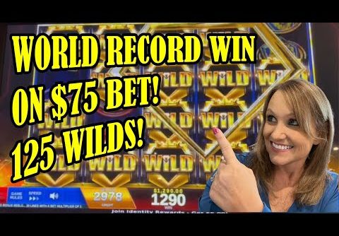 💪🏼World Record Win on Regal Riches on $75 Bet! 125 Maxed Out Wilds! Cosmo LV