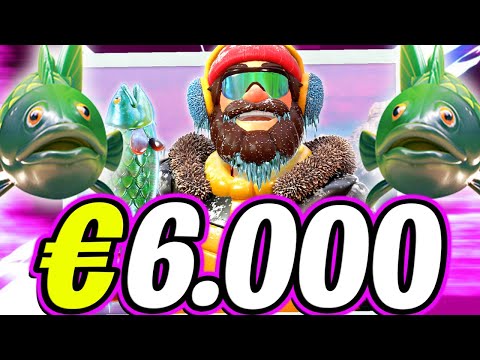 BIGGER BASS BLIZZARD 🔥 MAX BET €6.000 BONUS BUYS 🤑 CAN THIS SLOT PAY BIG WINS‼️