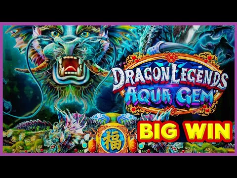 HOT. NEW. SLOT! Dragon Legends Aqua Gem Slot – BIG WIN BONUS!