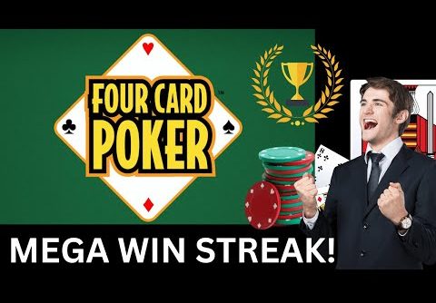 MEGA WIN STREAK on Four Card Poker – Big wins!