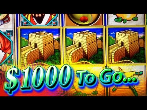 $1000 Cash out Great Wall Bonus – BIG WIN 5c WMS Video Slots