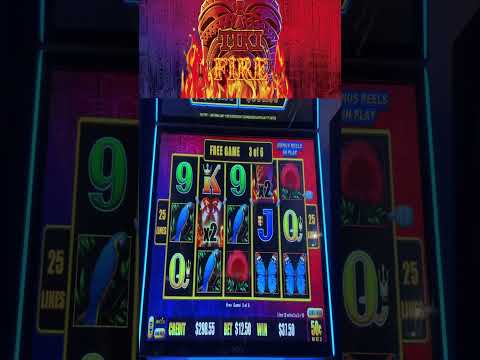 BIG WIN ON TIKI FIRE SLOT MACHINE #shorts