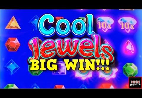 LIVE PLAY on Cool Jewels Slot Machine with Big Win!!!