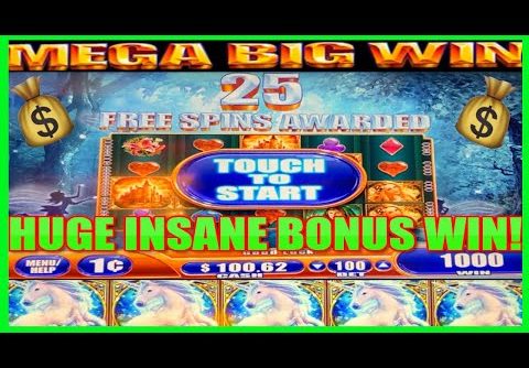 **HUGE MEGA WIN!** 25 INSANE SPINS!🦄Mystical Unicorn WMS Slot Machine Bonus