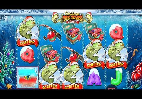 CHRISTMAS BIG BASS BONANZA – FIVE SCATTERS 20 FREE SPINS – BONUS BUY CASINO SLOT ONLINE BIG WINS