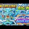 🐲🔥 NEW Dragon Legends 🔥🐉Aqua Gem Fire Link Super Big Bonus Win Slot Machine #slotmachine #lasvegas