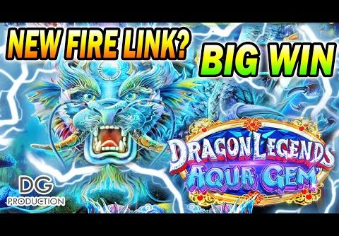 🐲🔥 NEW Dragon Legends 🔥🐉Aqua Gem Fire Link Super Big Bonus Win Slot Machine #slotmachine #lasvegas