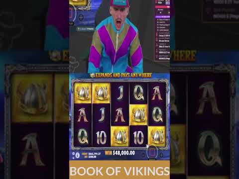 INSANE BIGGEST WIN! ClassyBeef crazy lucky on Book of Vikings slot#gambling #slots #bigwin
