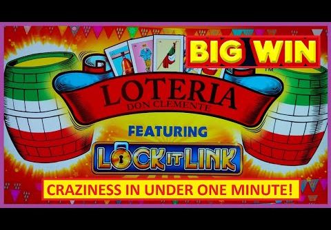 HUGE WIN in FIRST MINUTE! Lock It Link Loteria Slots – AWESOME!