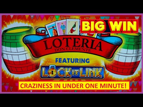 HUGE WIN in FIRST MINUTE! Lock It Link Loteria Slots – AWESOME!