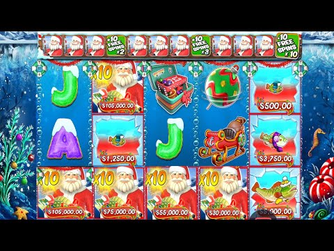 CHRISTMAS BIG BASS BONANZA HIT MANY FISHERMAN with 10X MULTIPLIER HUGE CASINO WIN SLOT ONLINE GAME
