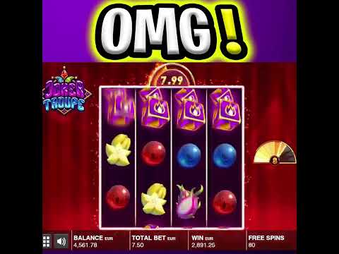 SUPER TURBO SPINS 🔥 AND BIG WINS JOKER TROUPE SLOT‼️ #shorts