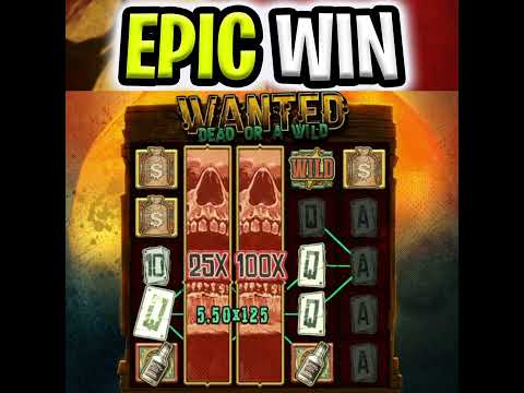 WANTED DEAD OR A WILD SLOT 🤑 MAX MULTIPLIER BONUS MEGA BIG WIN‼️ #shorts