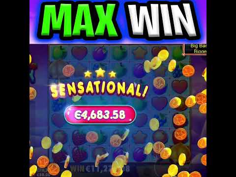 MY BIGGEST WIN EVER 🤑 ON FRUIT PARTY SLOT 🍓 MAX BET MAX WIN FINALLY OMG‼️ #shorts