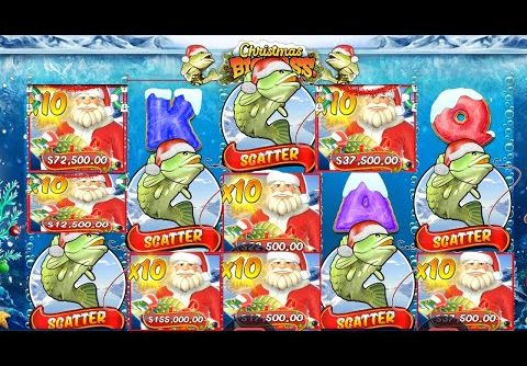 CHRISTMAS BIG BASS BONANZA – 5 SCATTERS 20 FREE SPINS – HIT 7 FISHERMAN with X10 MULTIPLIER HUGE WIN
