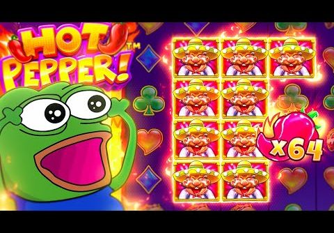 MY BIGGEST WIN on HOT PEPPER SLOT! (TOP SYMBOL PAID)