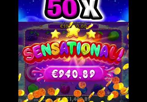 SWEET BONANZA SLOT 🤑 THE PERFECT MEGA BIG WIN 🍀 RARE BEST PAYING SYMBOLS‼️ #shorts