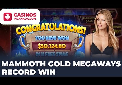 Big Win! Mammoth Gold Megaways Slot Record Win 50.724$