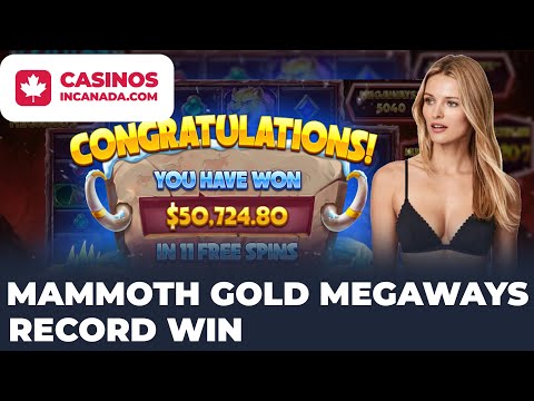 Big Win! Mammoth Gold Megaways Slot Record Win 50.724$