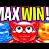 MY BIGGEST RECORD WIN EVER 🤑 SUGAR RUSH  MAX WIN? 57 FREE SPINS €100 MAX BET‼️