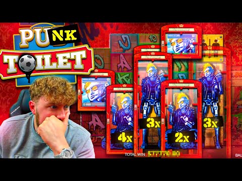 TOP SYMBOL BIG WIN on *NEW* PUNK TOILET SLOT!