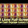 50 Lions, Cash Express Luxury Line Slot Machine – Full Screen Super Big Win and Cash Express Train