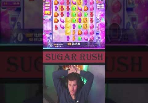 INSANE  Big Win on Sugar Rush slot! Biggest win of the week 2023 #gambling #slots #bigwin