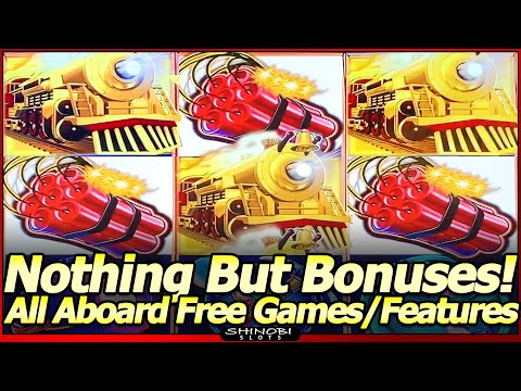 All Aboard Dynamite Dash Slot Machine – Nothing But Bonuses!  Free Spins and All Aboard Features