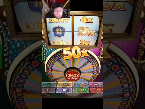 Crazy Time Big Win TactPlayGames’s Reaction When Got 10 With 50X Top Slot Moment Jackpot #Part3
