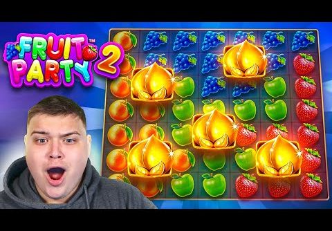 SUPER RARE 5 SCATTER BONUS On FRUIT PARTY 2?!.. (HUGE BONUS)