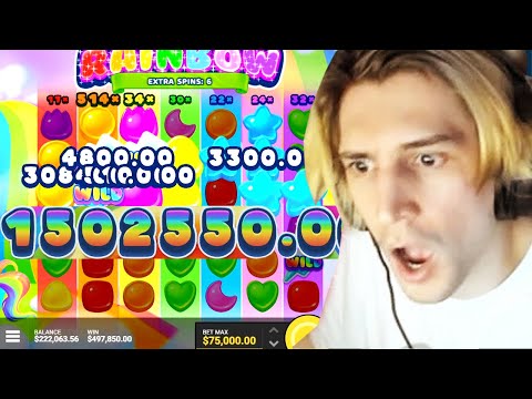 XQC GETS THE PERFECT MAX WIN SETUP ON DOUBLE RAINBOW SLOT!