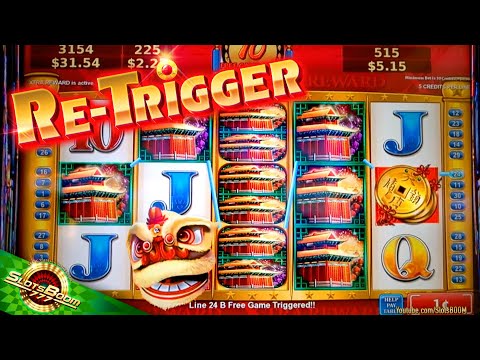 BIG WIN BONUS on Lion Festival Konami Slots in Casino!!!