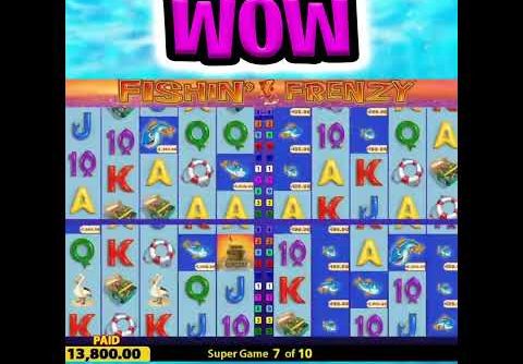 FISHIN FRENZY MAX BET SLOT 🤑 SUPER BONUS MEGA BIG WINS‼️ #shorts