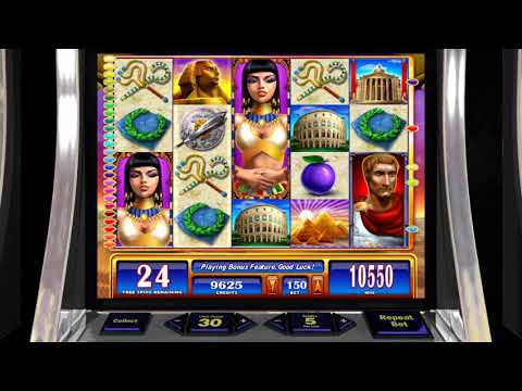 ROME & EGYPT Video Slot Casino Game with a “MEGA BIG WIN” RETRIGGERED FREE SPIN BONUS