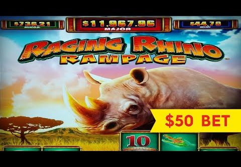 Raging Rhino Rampage Slot – NICE SESSION, ALL FEATURES!