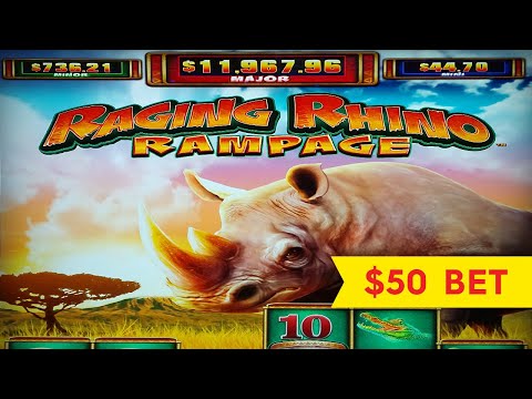 Raging Rhino Rampage Slot – NICE SESSION, ALL FEATURES!