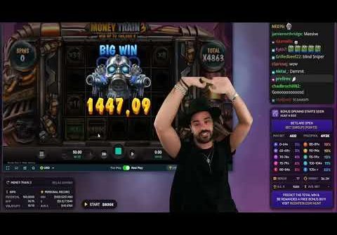 ROSHETINE 4800X RECORD WIN ON MONEY TRAIN 3 .. #slot #slotonline #gambling #fun