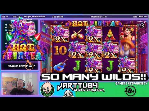 So Many Wilds!! Mega Big Win From Hot Fiesta Slot!!