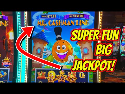 NEW SLOT!! Mr. Cashman Link – SUPER FUN BIG JACKPOT HANDPAY